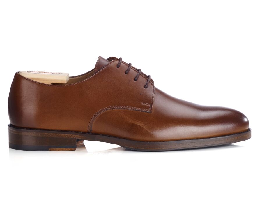 Patina Chestnut Derby Shoes - DOVER II PATIN