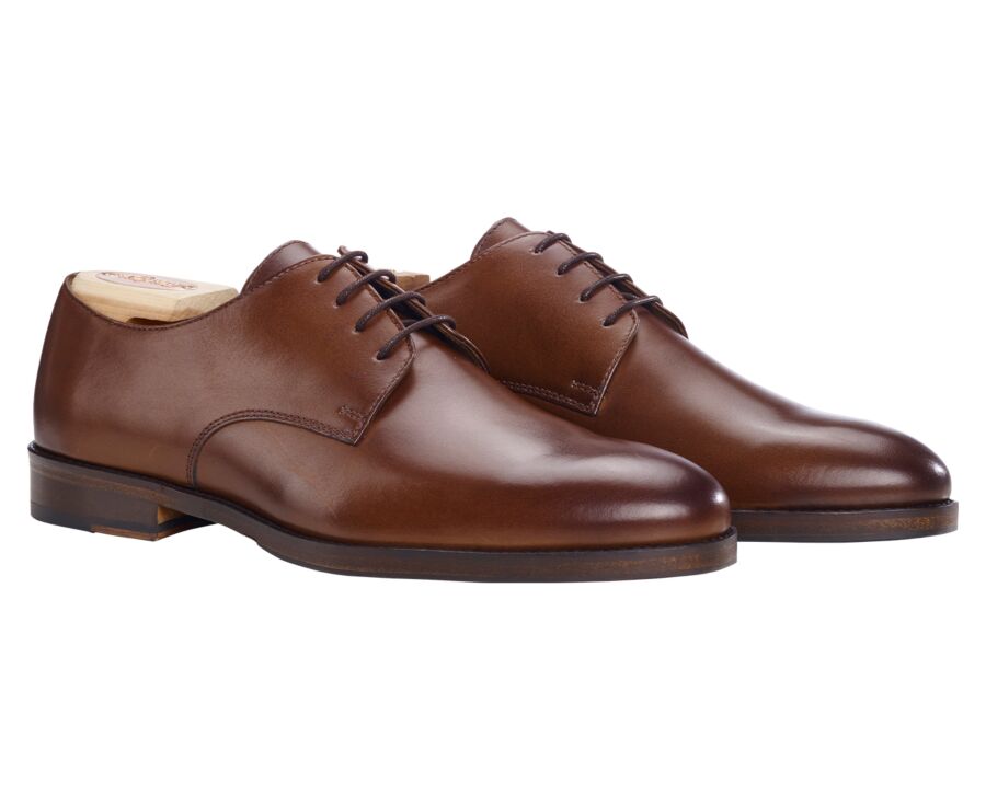 Patina Chestnut Derby Shoes - DOVER II PATIN