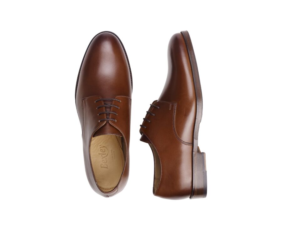 Patina Chestnut Derby Shoes - DOVER II PATIN