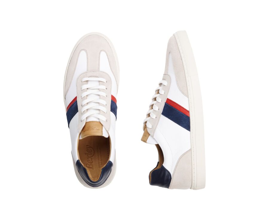 White Blue & red Men's Trainers - MAYWOOD II