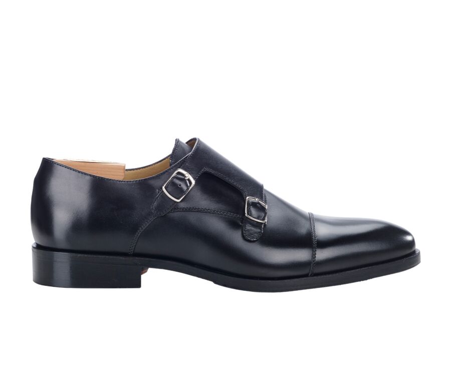 Black Leather Buckle Shoes - GREYDALE PATIN
