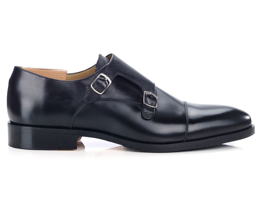 Black Leather Buckle Shoes - GREYDALE PATIN