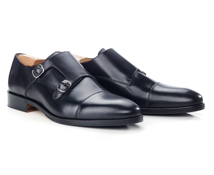 Black Leather Buckle Shoes - GREYDALE PATIN