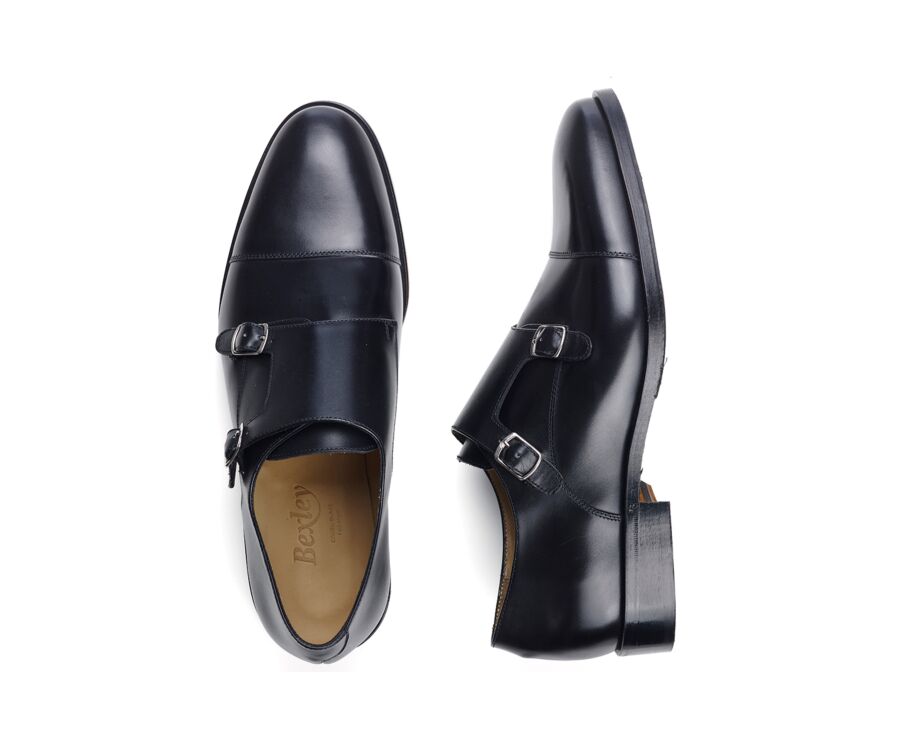 Black Leather Buckle Shoes - GREYDALE PATIN
