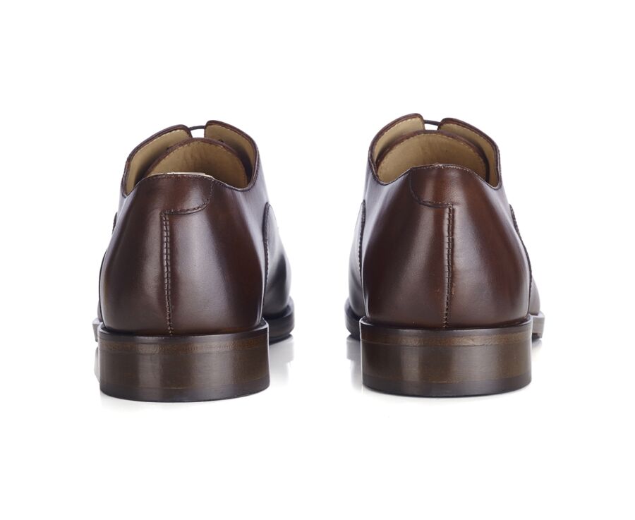 Patina Chocolate Men's Oxford shoes - Leather sole with pad - GRAKLEY