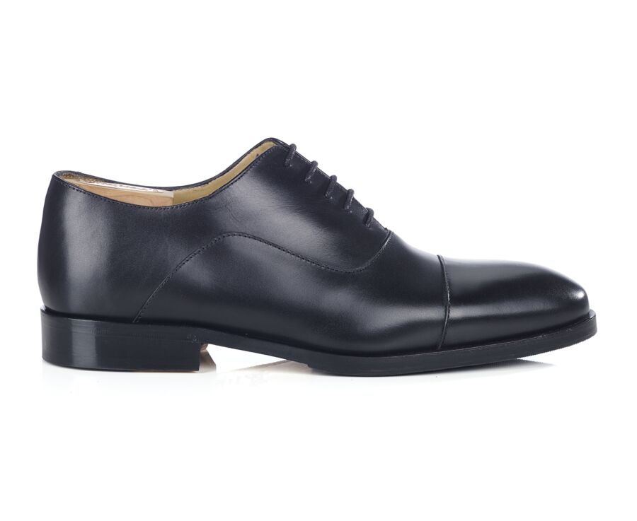 Black Men's Oxford shoes - Leather sole with pad - GRAKLEY