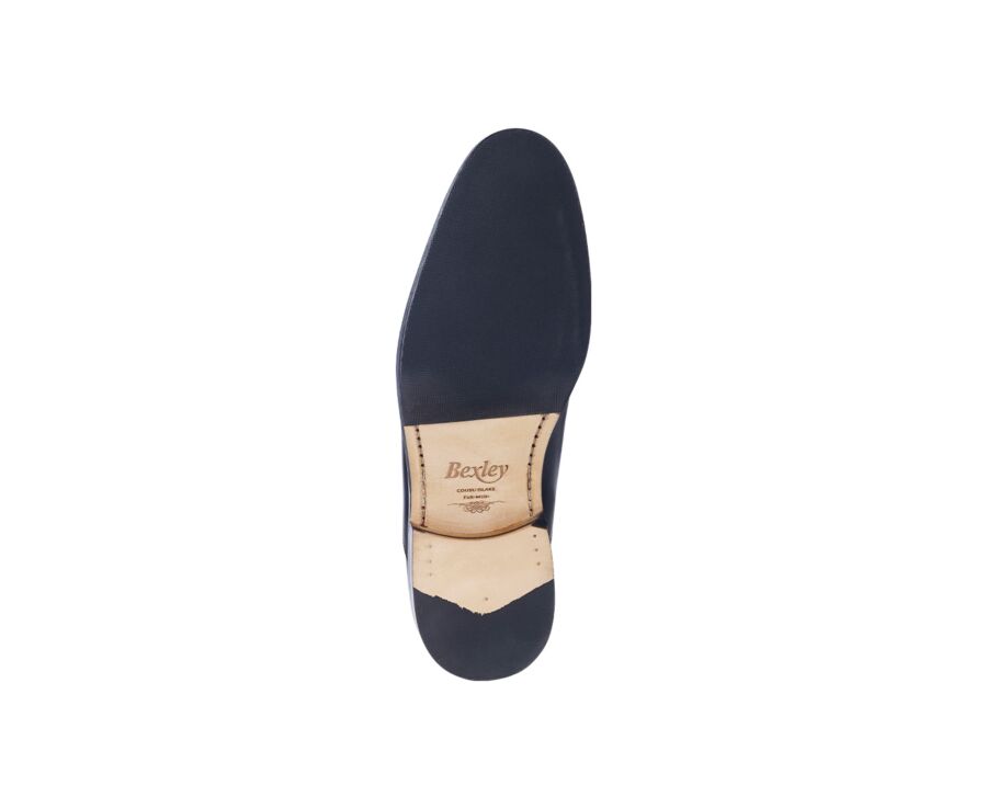 Black Men's Oxford shoes - Leather sole with pad - GRAKLEY