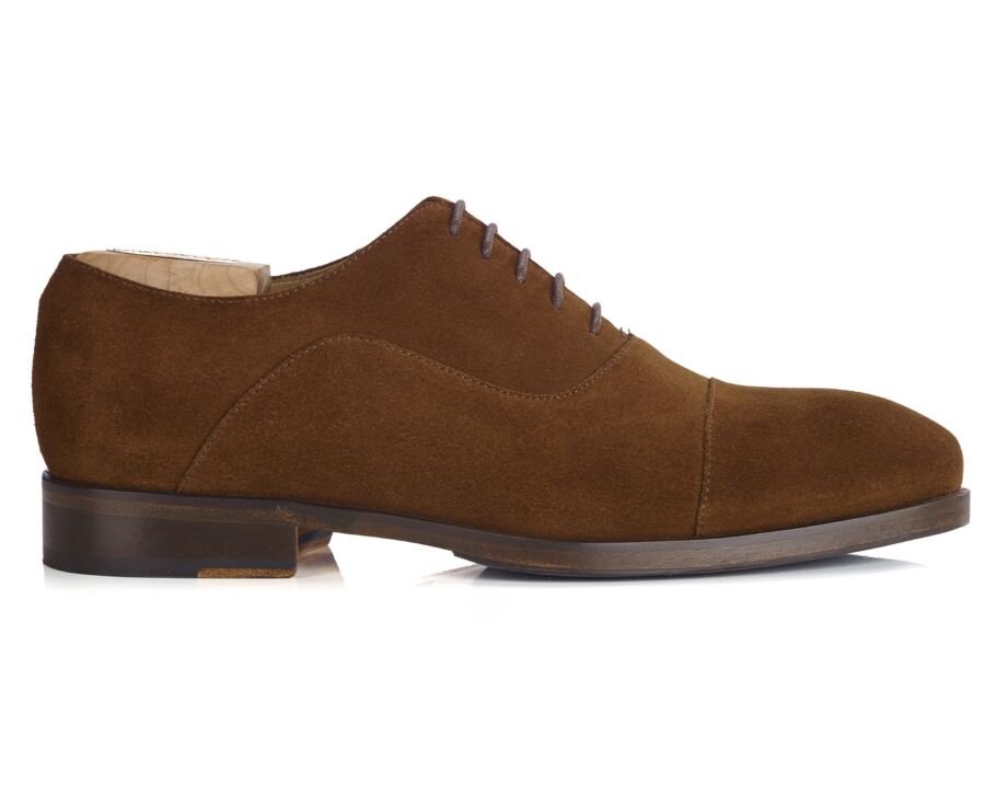 Havana Suede Men's Oxford shoes - Leather sole with pad - GRAKLEY