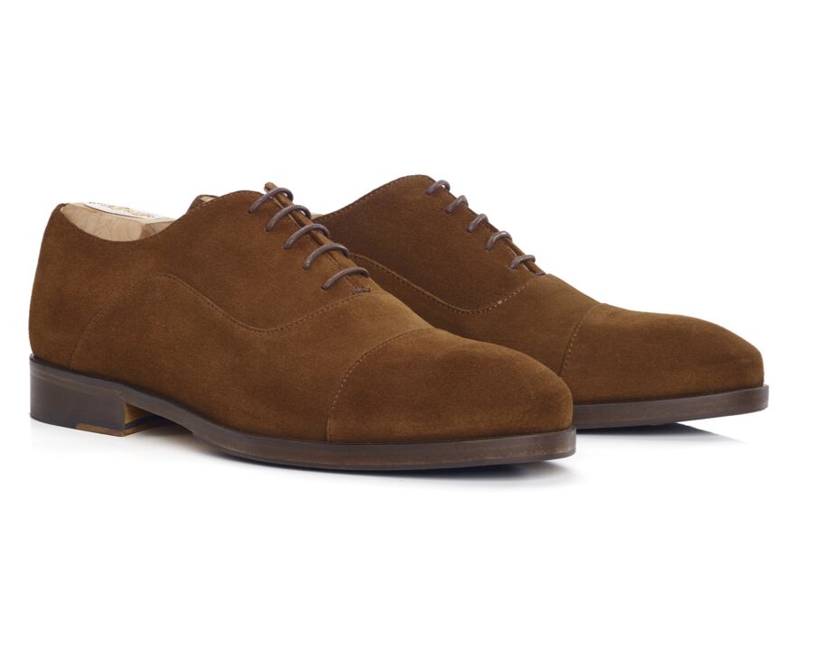 Havana Suede Men's Oxford shoes - Leather sole with pad - GRAKLEY