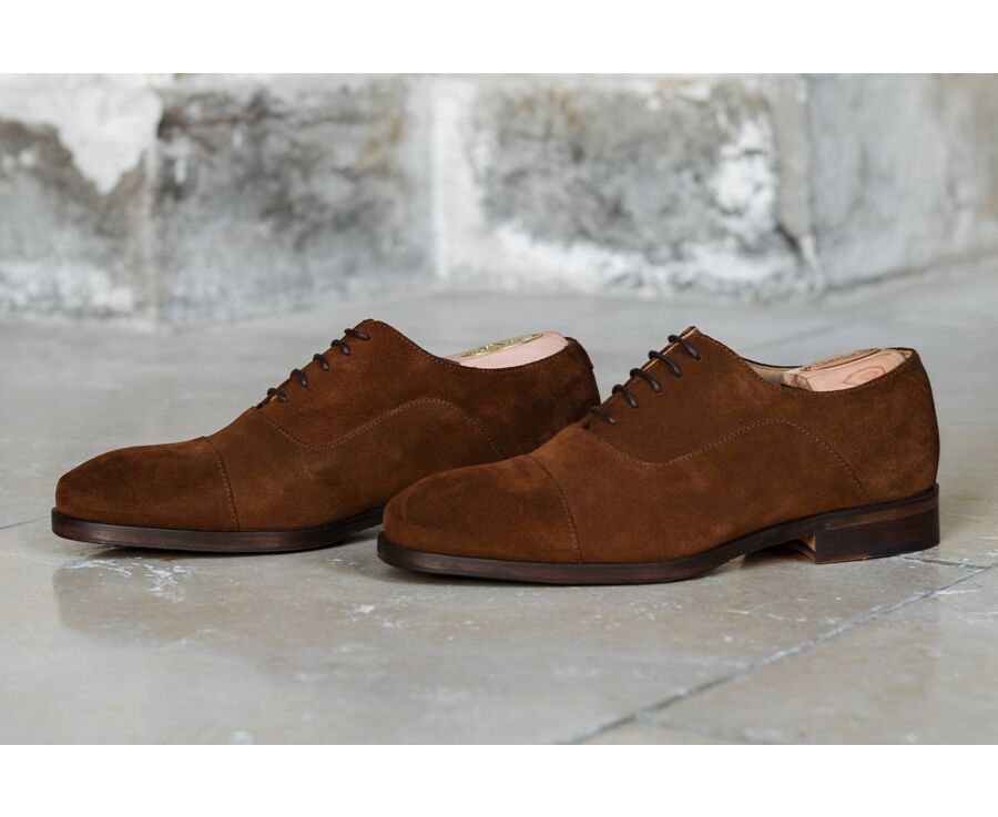 Havana Suede Men's Oxford shoes - Leather sole with pad - GRAKLEY