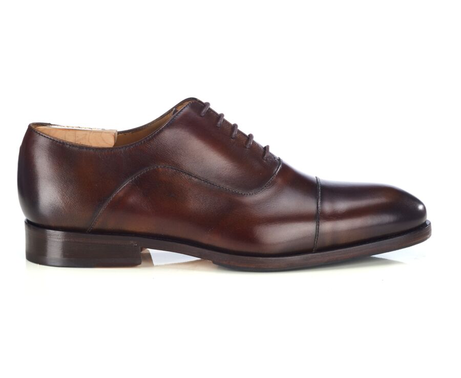 Men’s leather Oxford shoes - Deep chocolate - GRAKLEY