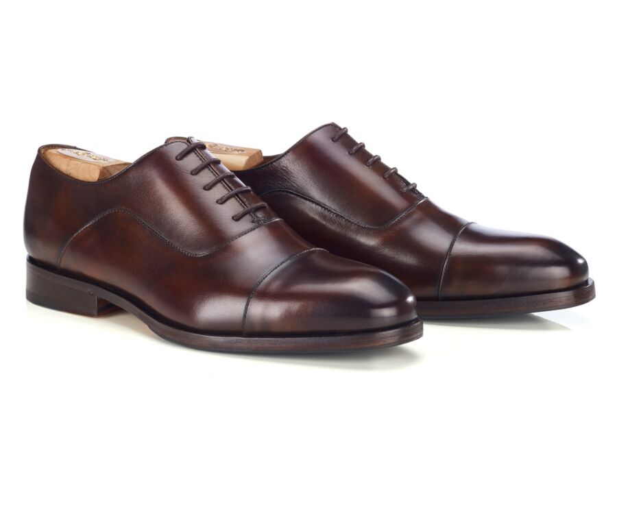 Men’s leather Oxford shoes - Deep chocolate - GRAKLEY