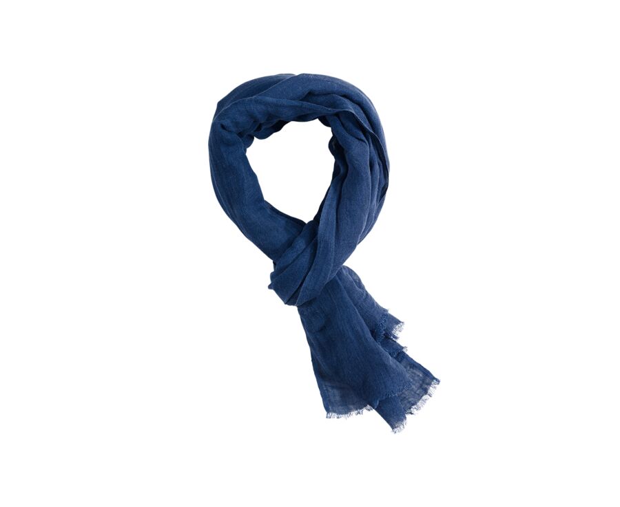 Men's navy cotton scarf 