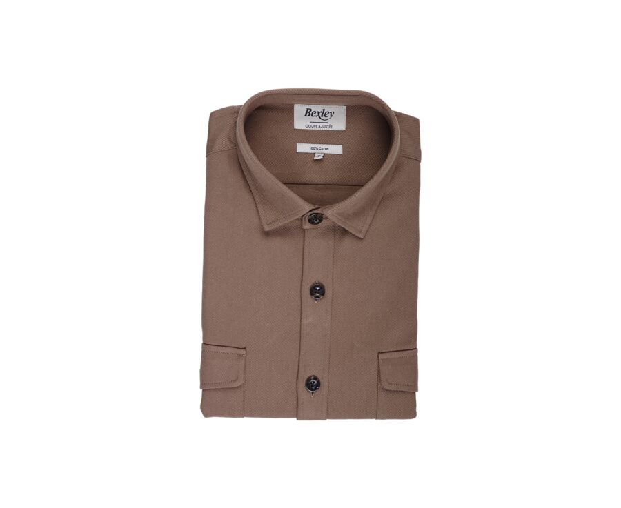 Camel Flannel over shirt - THÉODÉRIC