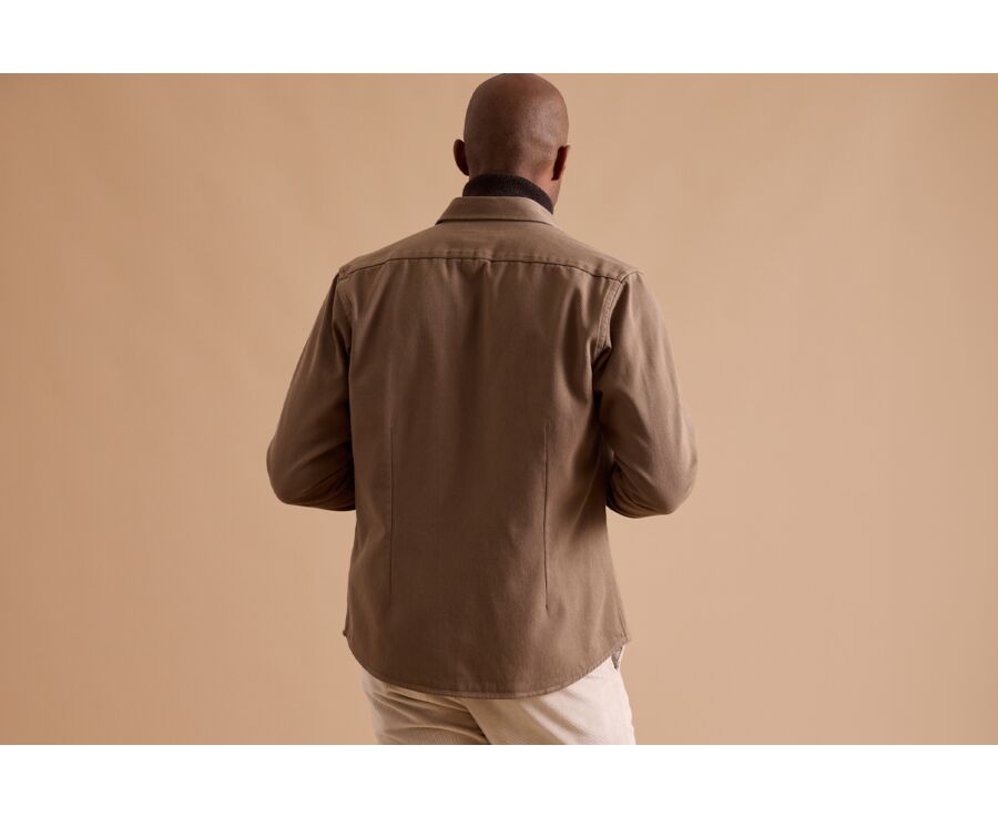 Camel Flannel over shirt - THÉODÉRIC