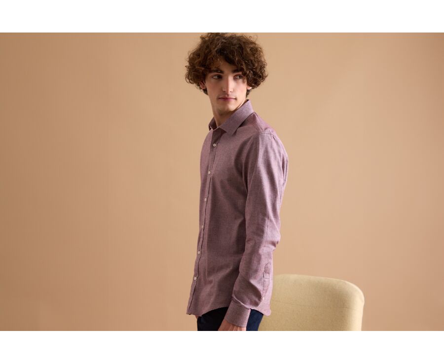 Red Melange Flannel shirt  - RILDEBERT