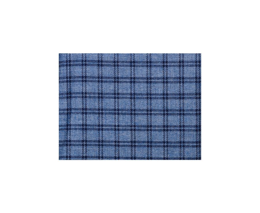 Blue Melange and navy Cotton Flannel shirt  - SYLVÉNIUS
