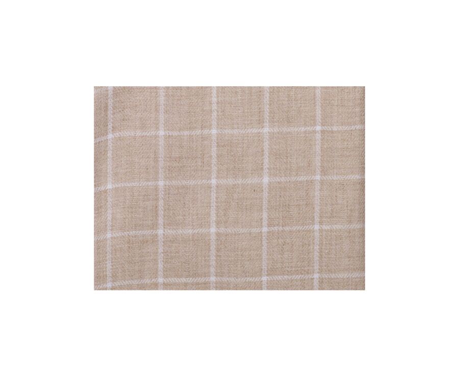 Beige and White Cotton Shirt - American collar - VALDEN