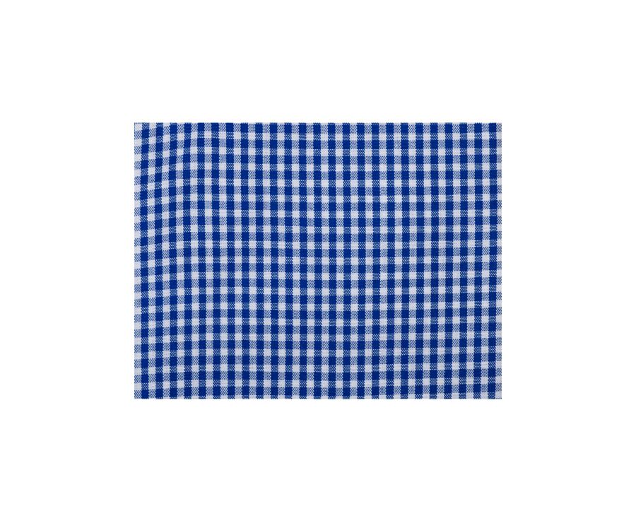 Blue shirt with white checks - American collar - JACEN