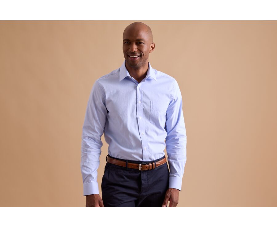 Light Blue Striped Shirt - CLAUDIARD