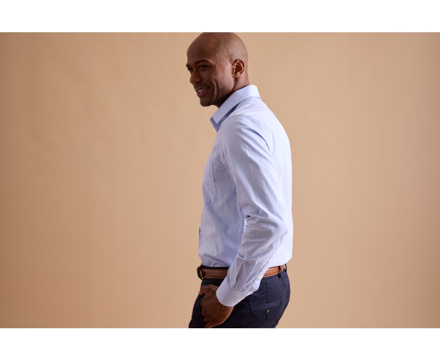 Light Blue Striped Shirt - CLAUDIARD