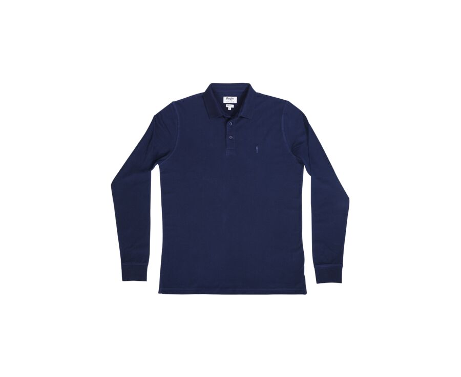 Navy Men's long sleeve polo shirt - ALEC III ML