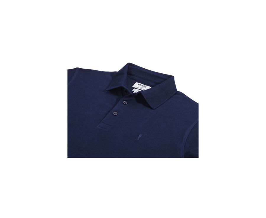 Navy Men's long sleeve polo shirt - ALEC III ML