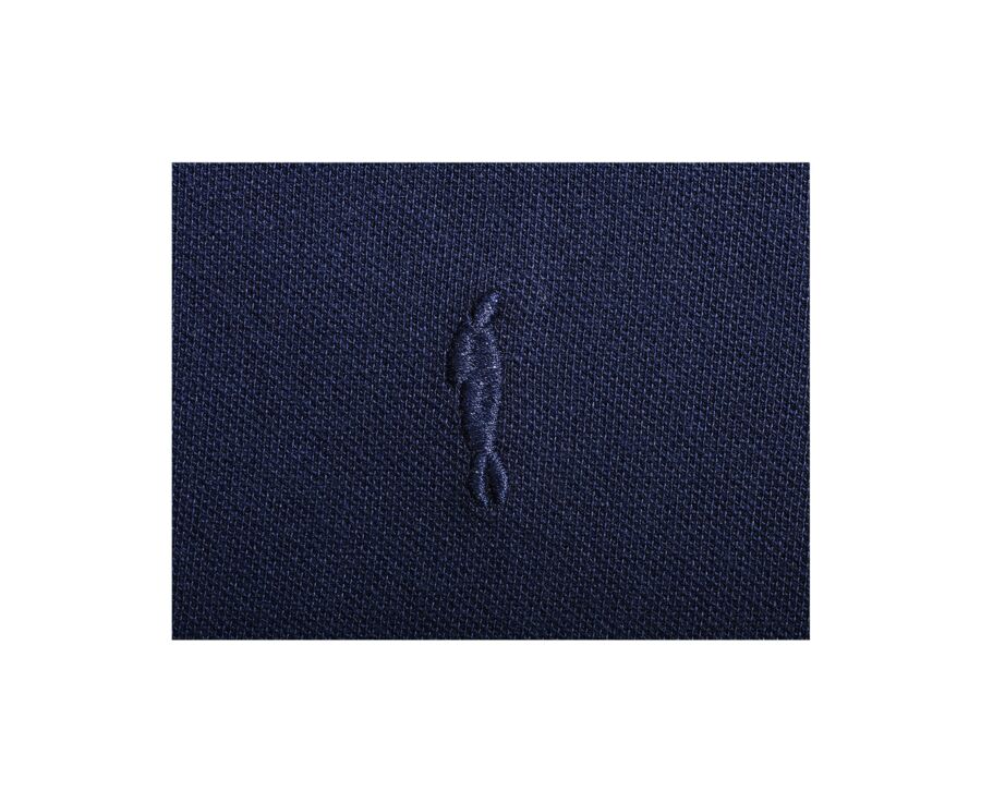 Navy Men's long sleeve polo shirt - ALEC III ML