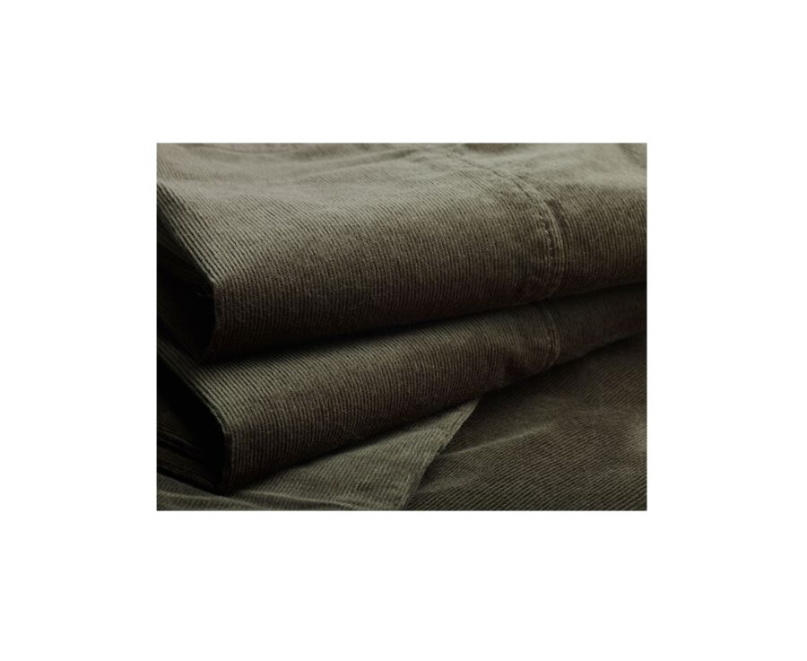 Dark Green Men's corduroy chinos - KHYLER