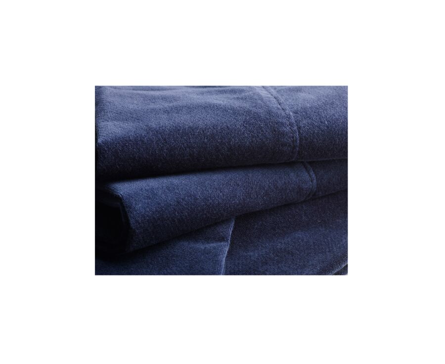 Navy  Men's velvet chinos - KINSLEY