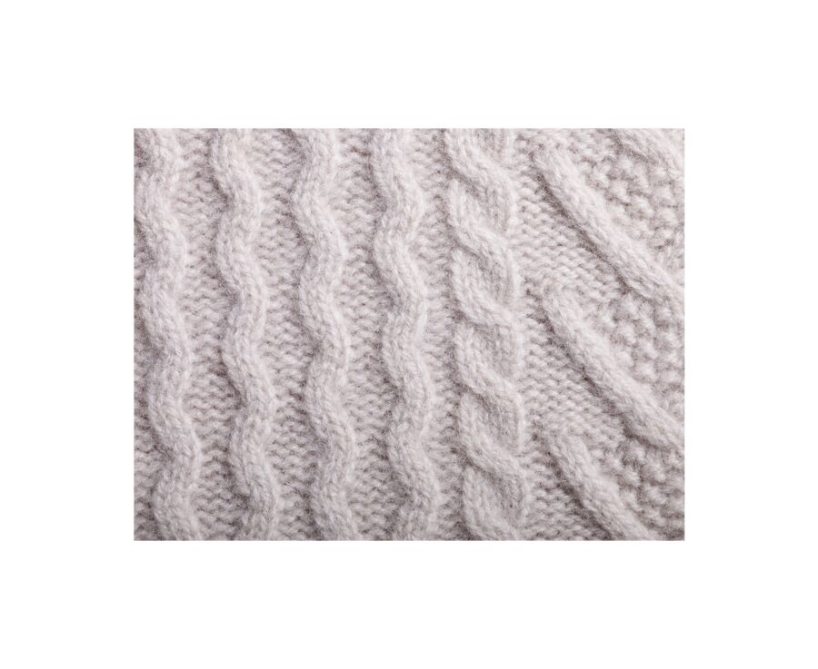 Light Beige half-zip wool jumper - KENLEY