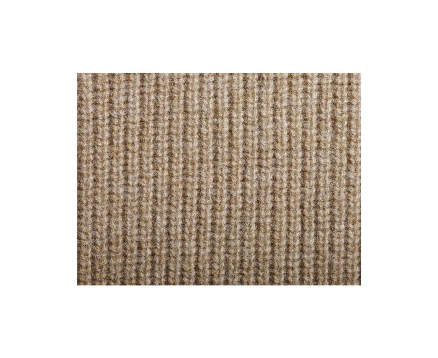 Men's wool Shawl collar jumper Dark Beige Melange - KELLAN