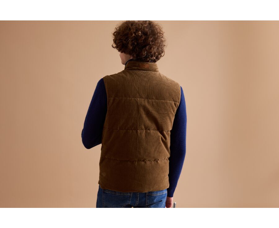 Khaki Corduroy Down Gilet - HILMAR