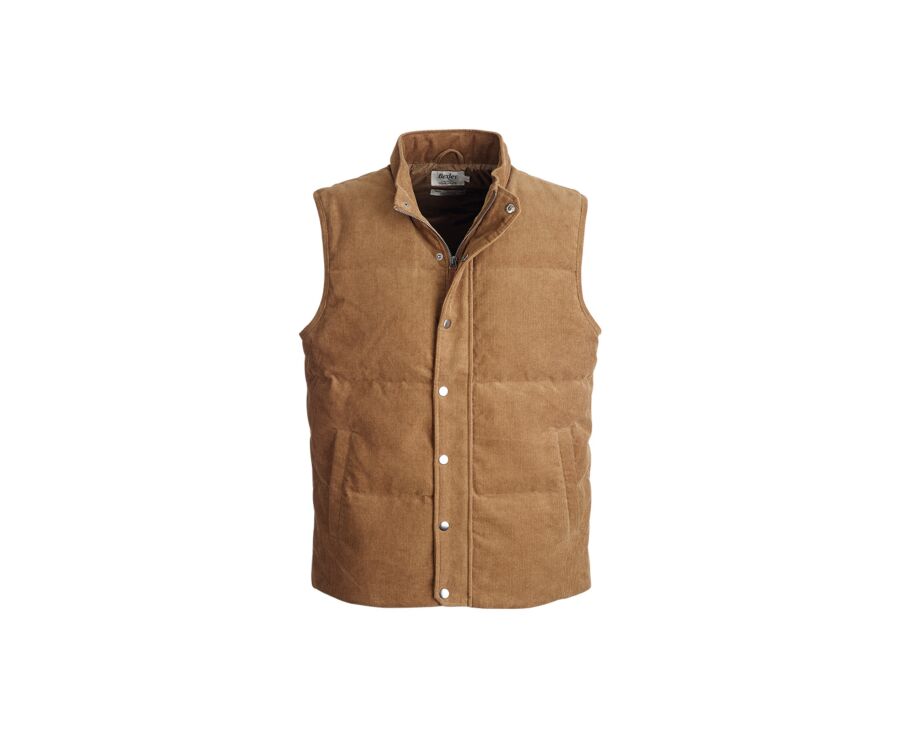 Khaki Corduroy Down Gilet - HILMAR
