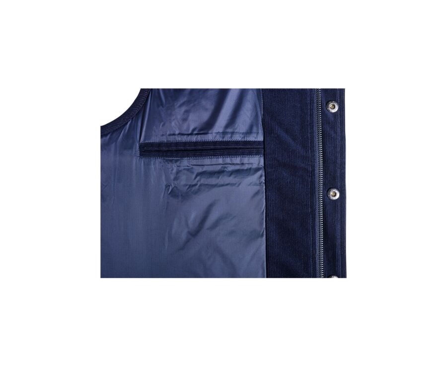 Navy Velvet Down Gilet - HILMAR
