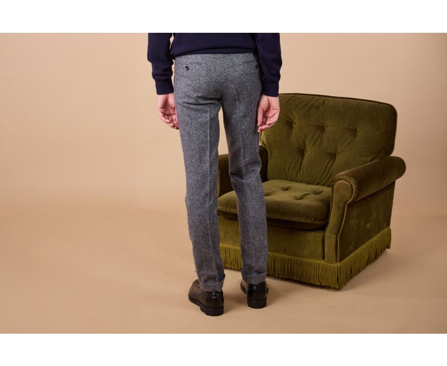 Grey Blue Men's Dress Trousers - LAURIAN