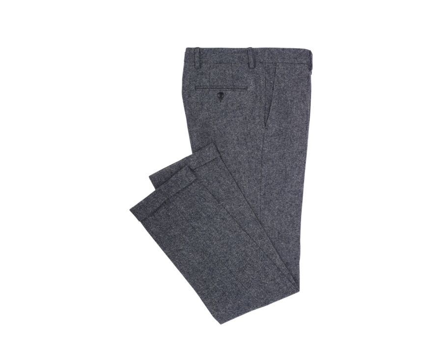 Grey Blue Men's Dress Trousers - LAURIAN