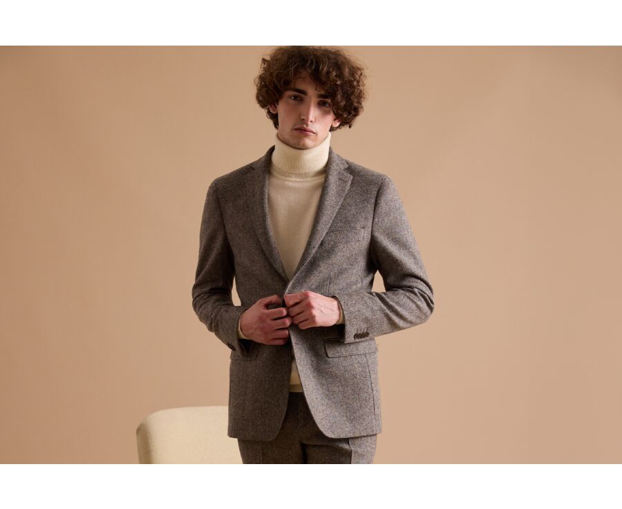 Men's Light Khaki Suit Blazer - LAURIAN