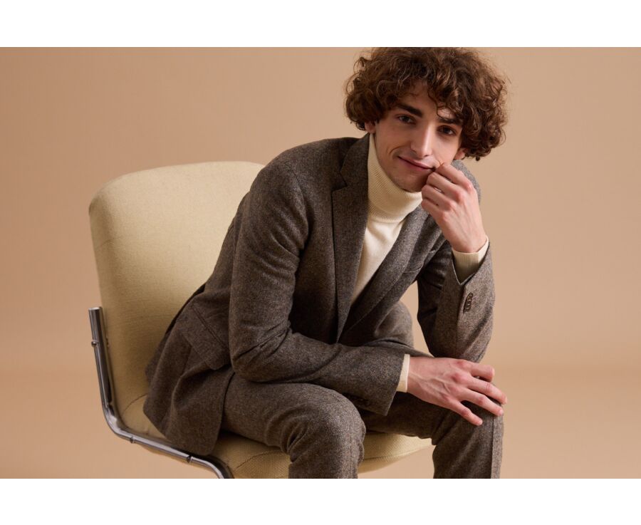 Men's Light Khaki Suit Blazer - LAURIAN