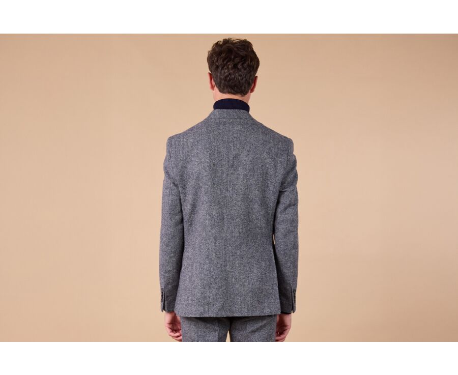 Men's Grey Blue Suit Blazer - LAURIAN