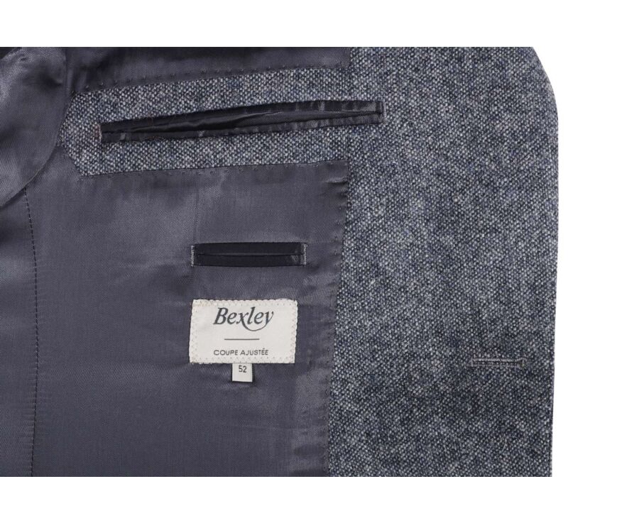 Men's Grey Blue Suit Blazer - LAURIAN