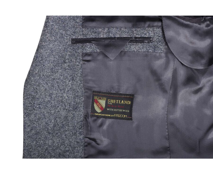 Men's Grey Blue Suit Blazer - LAURIAN