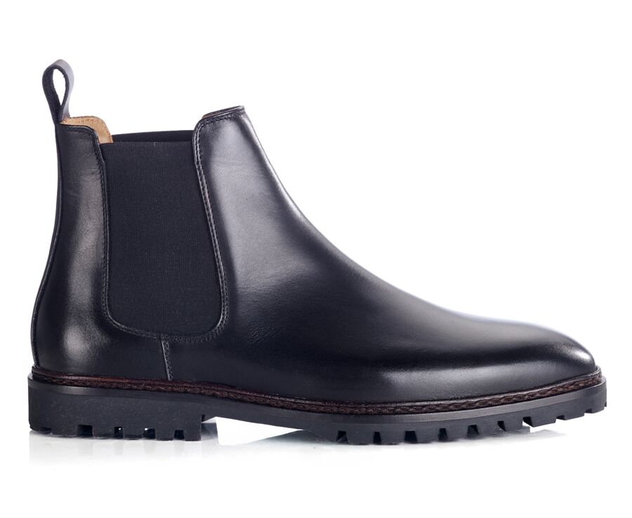Men's Chocolate Black Boots - WALTERSTON GOMME