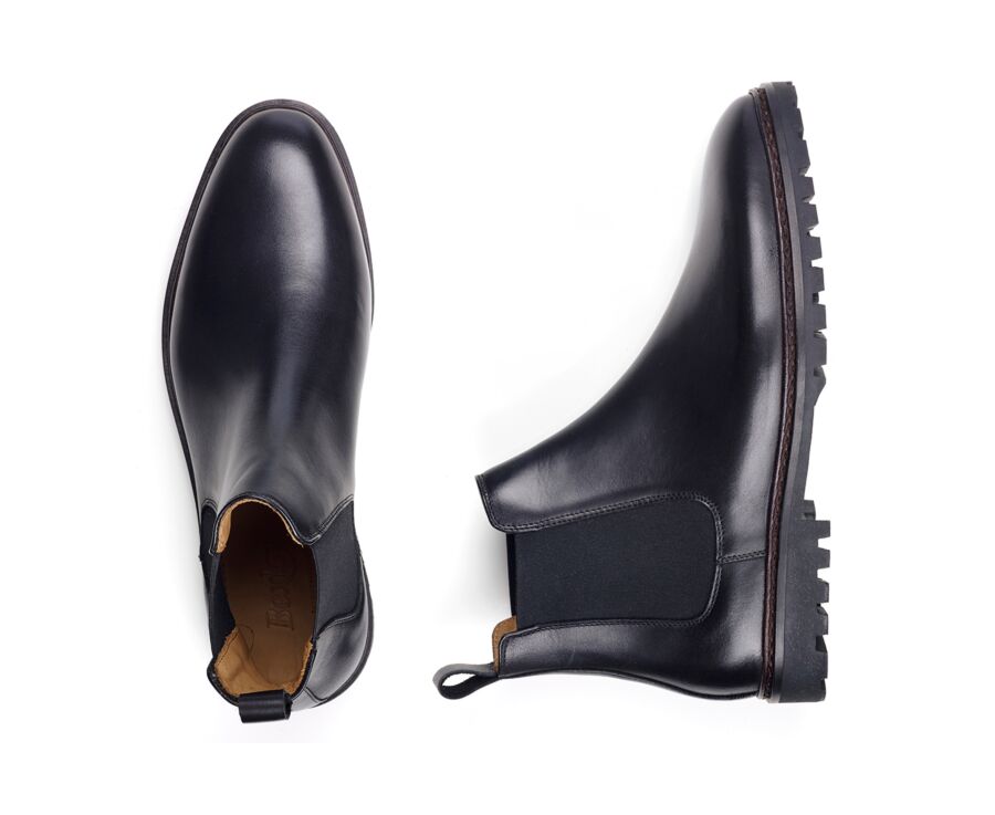 Men's Chocolate Black Boots - WALTERSTON GOMME