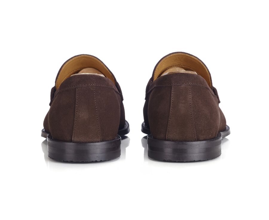 Brown suede men's loafers - DERYBROOK