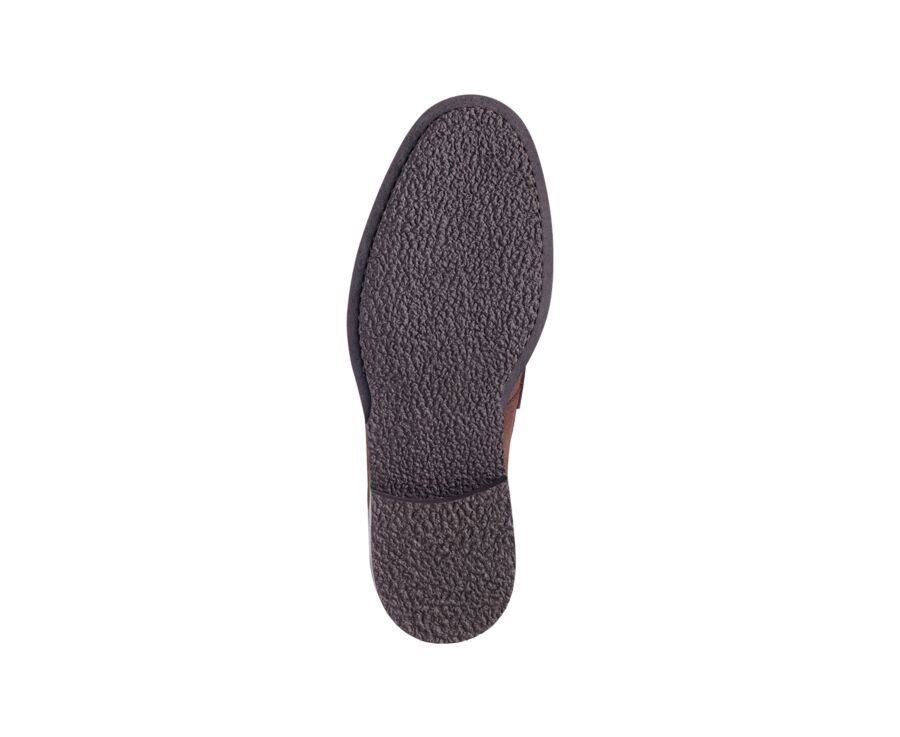 Brown suede men's loafers - DERYBROOK