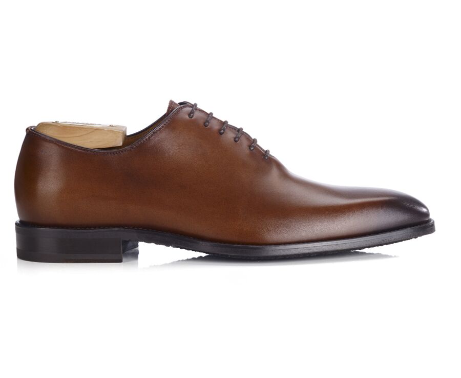 Men's patina Cognac oxford shoes - STANFORD GOMME