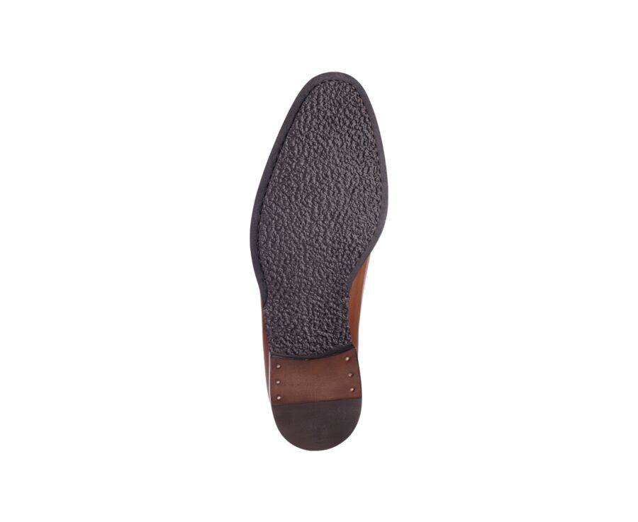 Men's patina Cognac oxford shoes - STANFORD GOMME