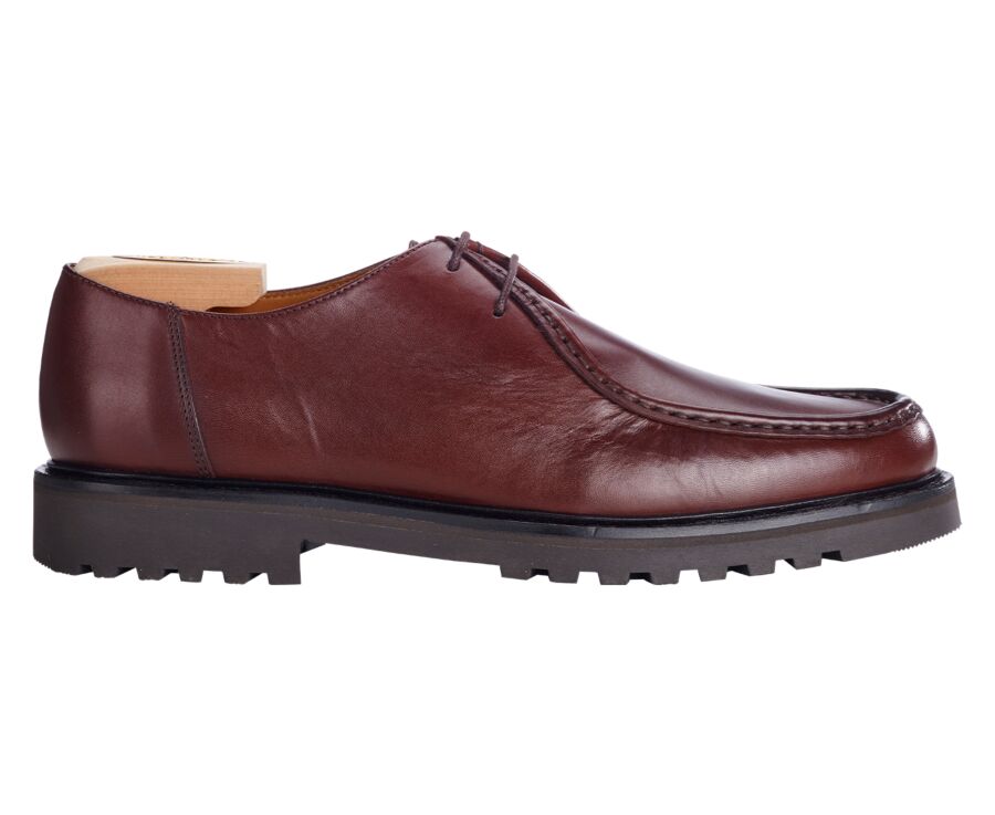 Men's Derbies patina Chocolate - Rubber outsole - COLNEY II GOMME
