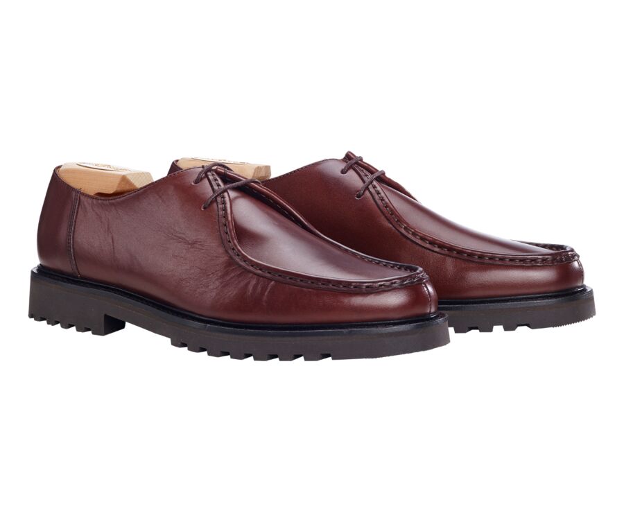 Men's Derbies patina Chocolate - Rubber outsole - COLNEY II GOMME